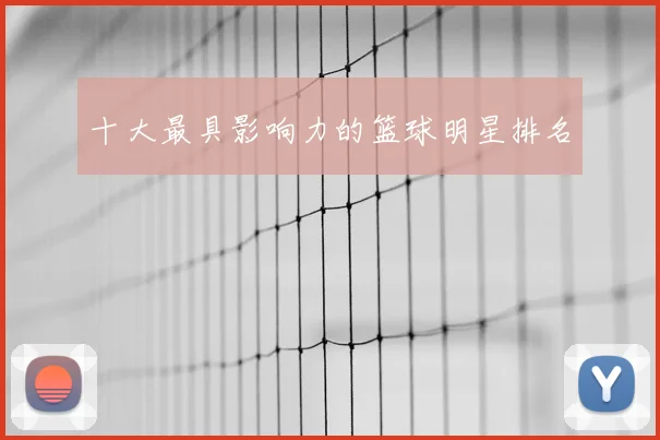 十大最具影响力的篮球明星排名